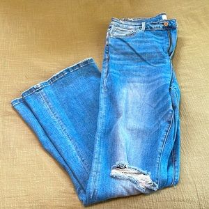 Vervet Flare Destroyed Knee Jeans - Size 32